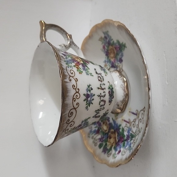 Mother Teacup GC Japan G And C Fine China Vintage Floral Roses Forget-Me-Not - Picture 4 of 8